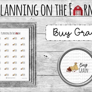 Koop Graan | Boerderij planner-stickers | Farming Homestead Country Karwei | Tracker-herinnering | Dierenverzorging | Boerderijdier | Vrolijk