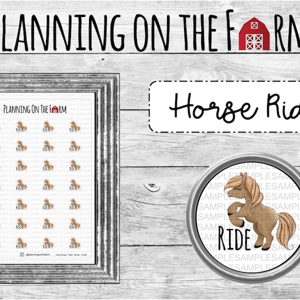 Horse Riding | Planner Stickers | Horses Ride | Farm Homestead Country | Southern Farming Homesteading | Horses Equestrian | Farmer | Chore