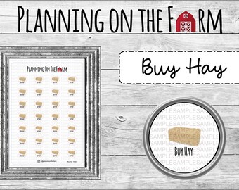 Buy Hay - Square | Planner Stickers | Farming Homesteading | Farm and Homestead Sticker | Horse Cow Goat Chicken | Livestock | Animal Care |