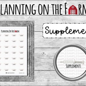 Supplementi per animali Planner Adesivi / Farming Homestead Country Chore / Tracker Reminder Document / Mini Stickers / Bestiame Care /