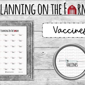 Vaccino Animal Shot Injection Planner Sticker / Pianificazione in azienda / Adesivi per agricoltura e fattoria / Pollo Polli Gallo Galline / BuJo