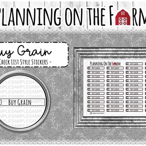 Koop Graan | Boerderij karwei checklist planner stickers | Dierenverzorging | Kip Paard Geit | Tracker-herinnering