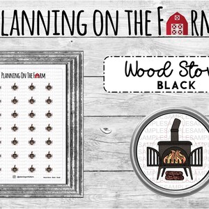 Cast Iron Woodstove | Fireplace | Heater | Planner Stickers | Farm Farming | Homestead Homesteading | Chore | Farmhouse | Farmhouse Décor |