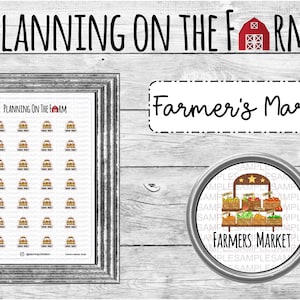 Farmer’s Market | Planner Stickers | Farming | Homestead | Gardening | Shopping | Produce | Handmade Homemade Crafts | Country Store