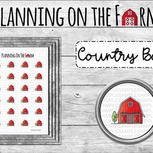 Adesivo Country Barn Planner / Pianificazione in fattoria / Adesivi agricoltura e fattoria / Vita di campagna / BuJo /