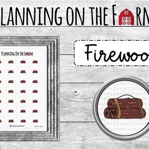 Feuerholz Sticker | Camping | Lagerfeuer | Bauerngehöft | Winter | Holzofen | Kamin | Bauernhaus | Holz sammeln | Hausarbeit