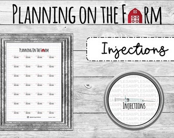 Injections| Farm Planner Stickers | Farming Homestead | Tracker Reminder | Animal Care | Livestock | Lip Fillers | Vaccines | Fillers | Shot