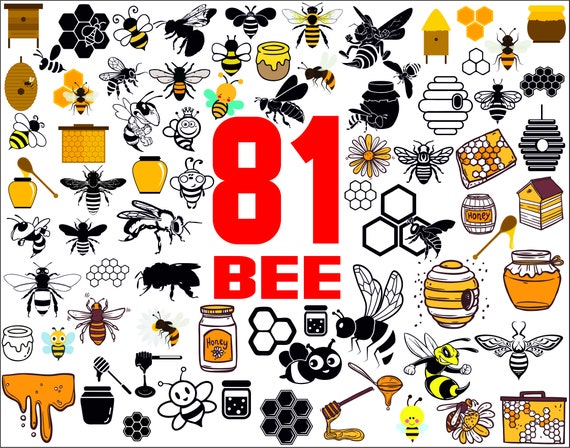 Download Bee Svgbee Cliparthoney Bee Svgbee Cut Filebee Vectorbee Etsy