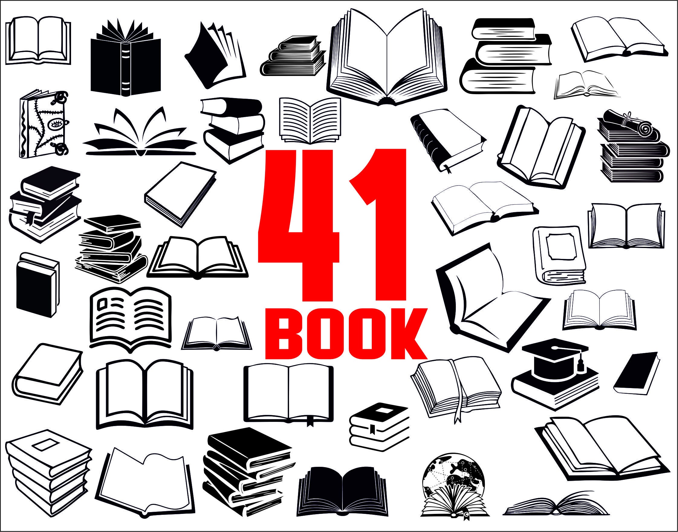 Download Book Svgbooks Svgbook Clipartbook Lover Svgreading Etsy