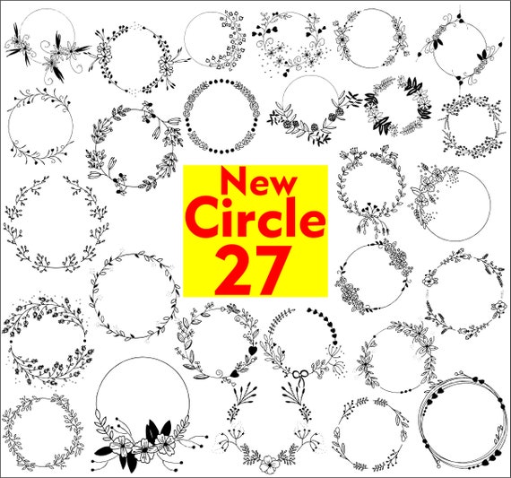 Download Circle Monogram Floral Wreath Svg