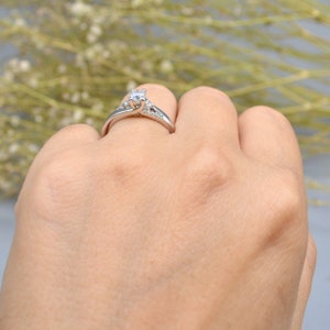 0.40ct Round Brilliant Diamond Engagement Ring Set In 9ct White Gold main image 1