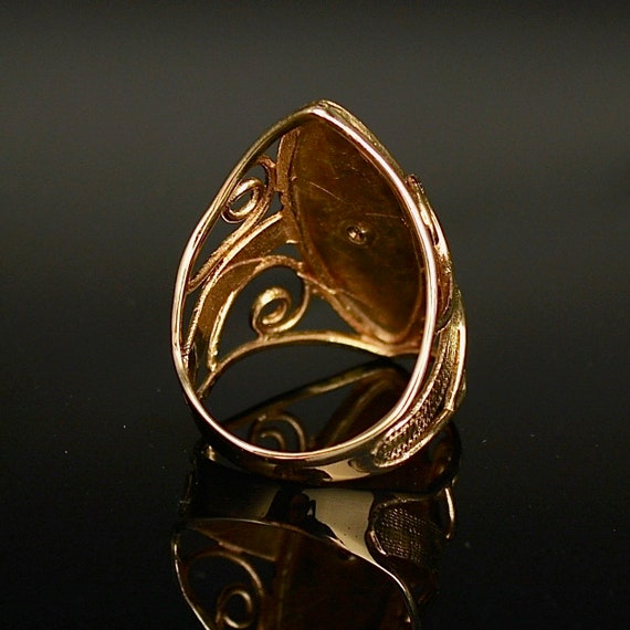 Vintage 9CT Yellow Gold Diamond Set Ring - image 6