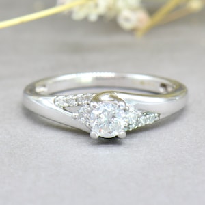 0.10Ct Diamond Wedding Ring In 9ct White Gold main image 1