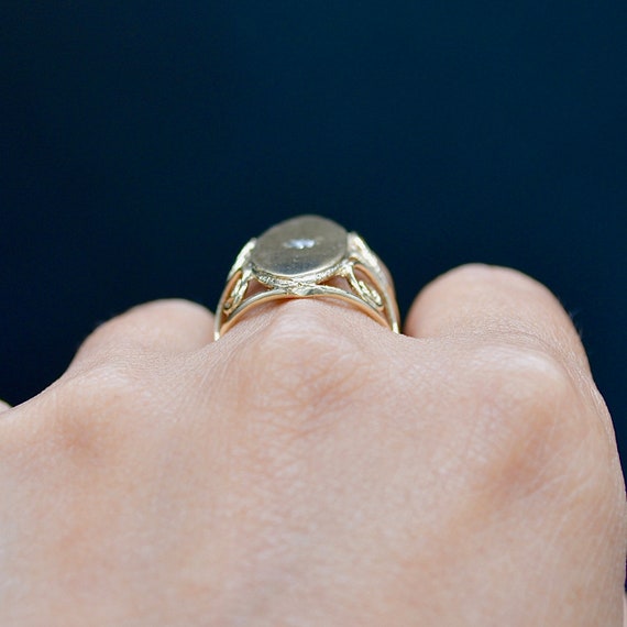 Vintage 9CT Yellow Gold Diamond Set Ring - image 7
