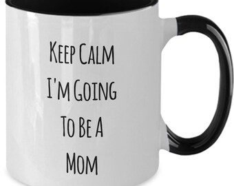 New Mom Coffee Mug: Funny Two-Tone Black 11oz Gift