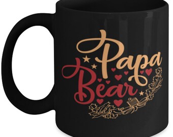 Bear Coffee Mug - Papa Bear - Black 11oz