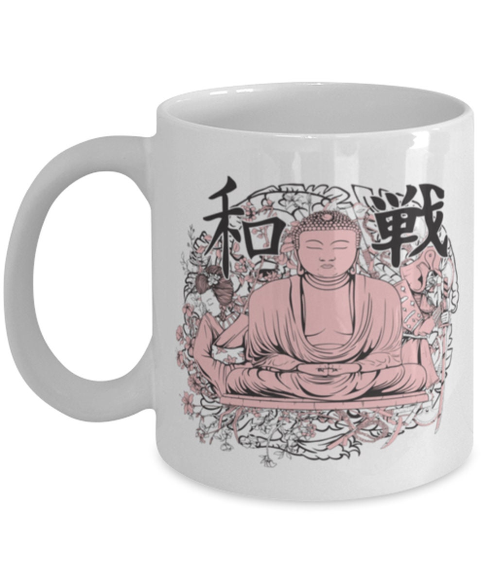 Coffee Mug Buddha White 11oz Great Present For Family Or Etsy