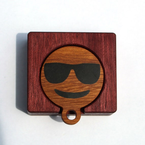 emoji cool smile keychain etsy etsy