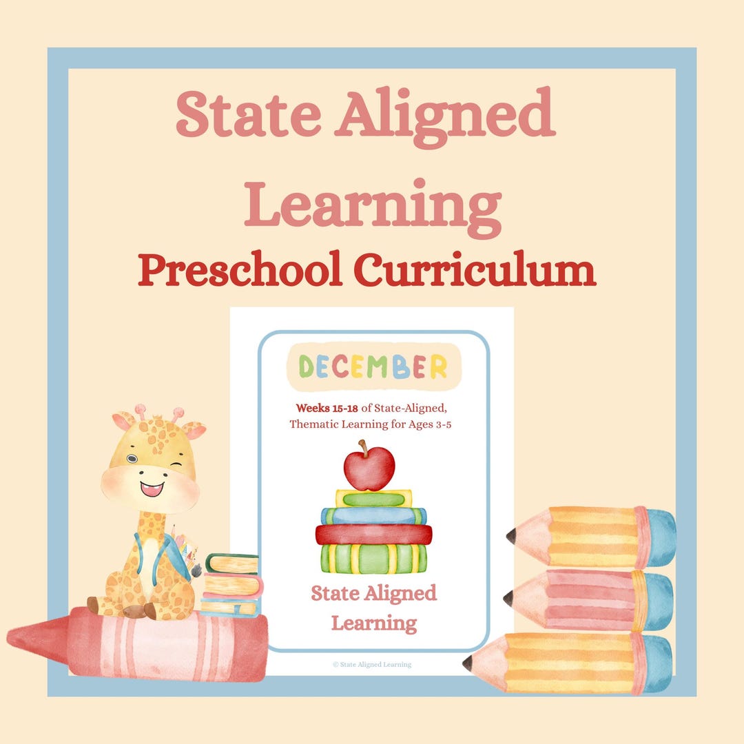 December Preschool Curriculum (4 Weeks): State-aligned & Hands-on ...