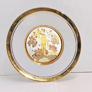 Hamilton Collection Chokin Plate Buddha's Birthday