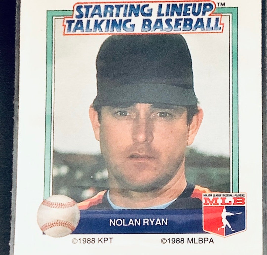 Starting Lineup Talking Baseballl Cards Nolan Ryan and Steve Sax Etsy