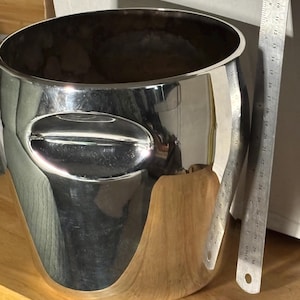 VINTAGE Officina Alessi Italy Modernist Stainless Steel Champagne Bucket or Planter