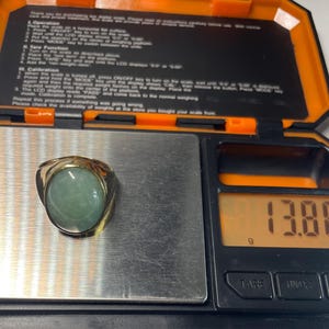 Men’s 14K Gold Jade Ring