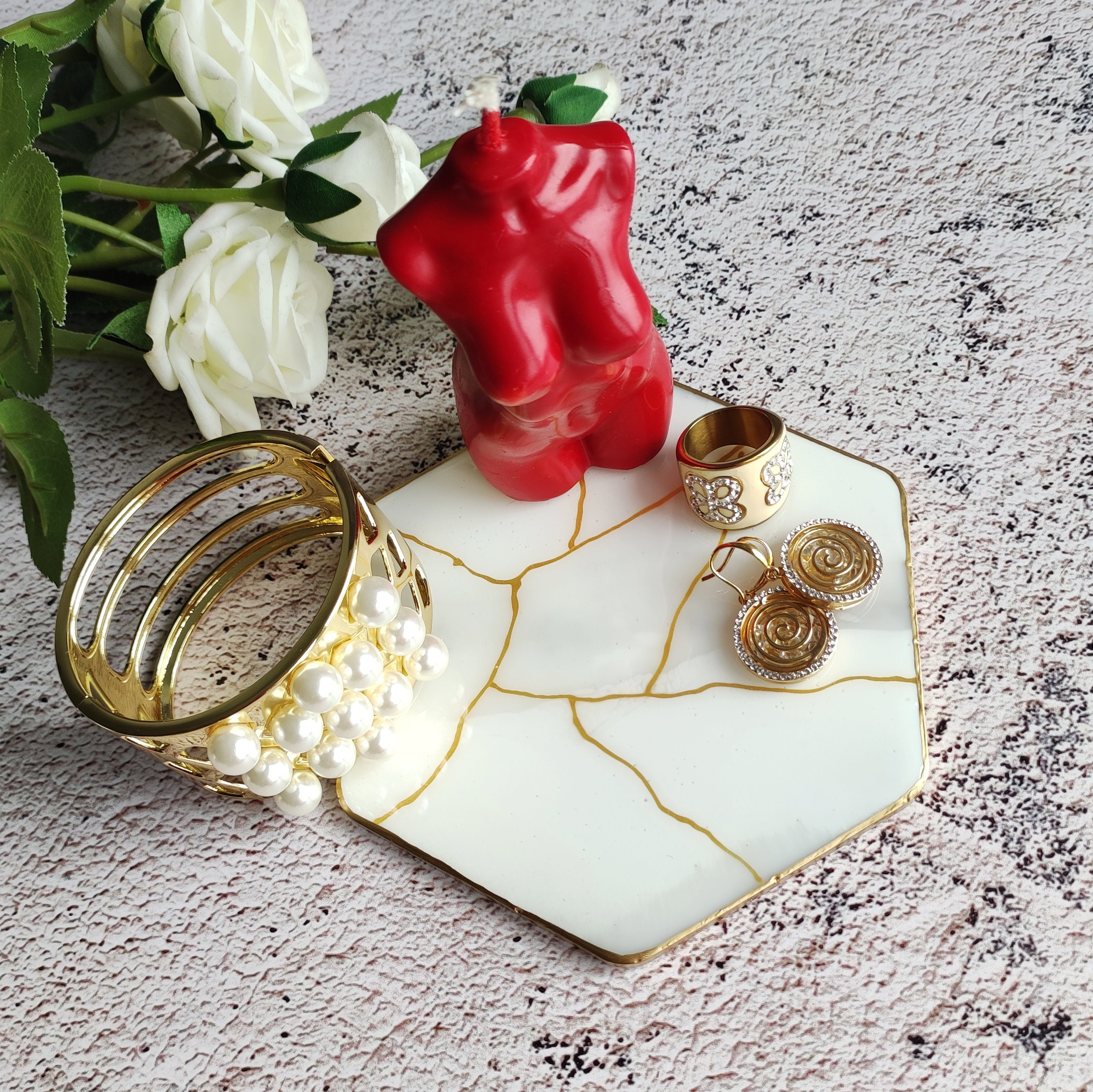 Doublesided marble perfume tray Crystal tray White marble Etsy