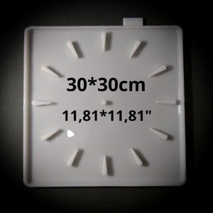 Square wall clock silicone mold for epoxy resin, Silicone mold for resinart, Resin clock mold