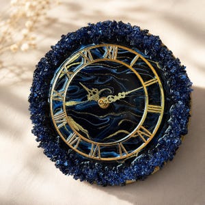 Amethyst Wall Clock, Geode Wall Clock, Living Room Decor image 5