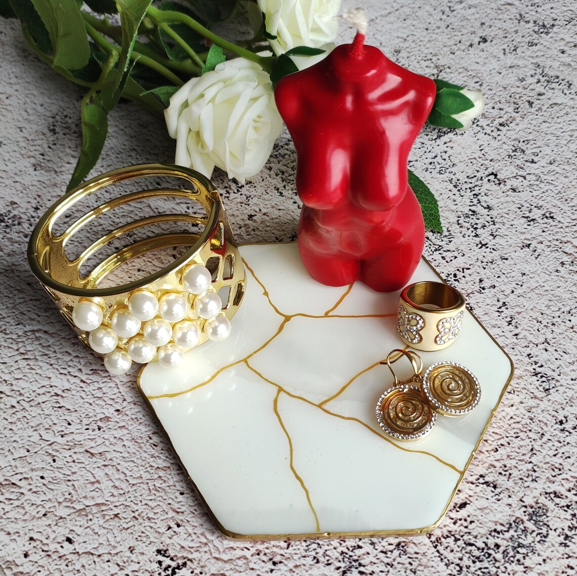 Doublesided marble perfume tray Crystal tray White marble Etsy