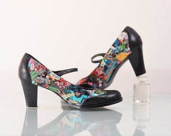 Zapatos cómicos personalizados Tacones Botas OOAK Zapatos únicos