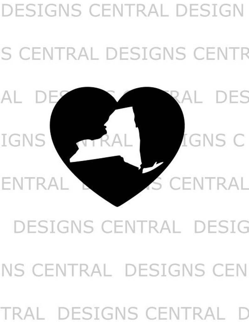 Download Clip Art Svg File Png Sign Love Ny Printable Svg Eps New York Heart Dxf Vector Clipart Cut File Art Collectibles