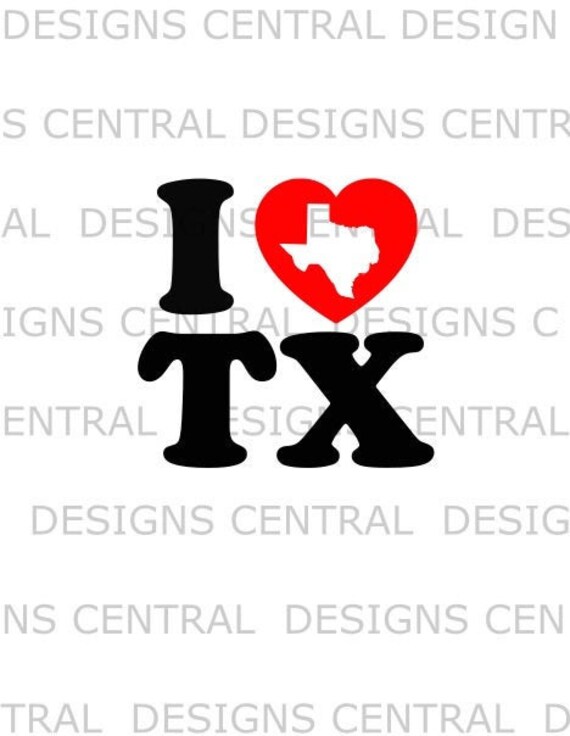 Download I Love Texas Svg File Printable Svg Png Dxf Eps Cut Etsy