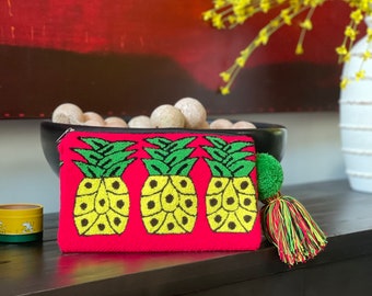 Bohemian clutch, Pineapple Clutch, Wayuu bag, Clutch, Sobre Wayuu, pineapple purse, summer bag, handmade, authentic puyado