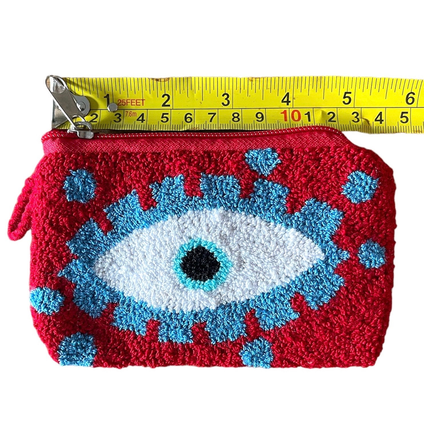 Wayuu Tribe Multicolor Coin pouch Handmade Evil Eye Coin Purse: Wayuu Tribe Zipper Pouch - Etsy main image 3