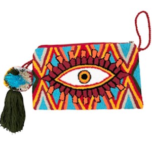 LARGE CANVAS CLUTCH WANDERING EYE main image 1