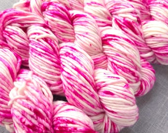PINK CONFETTI Crush, super bulky, single ply,  superwash merino, 100g, 76 yds, Hand-Dyed