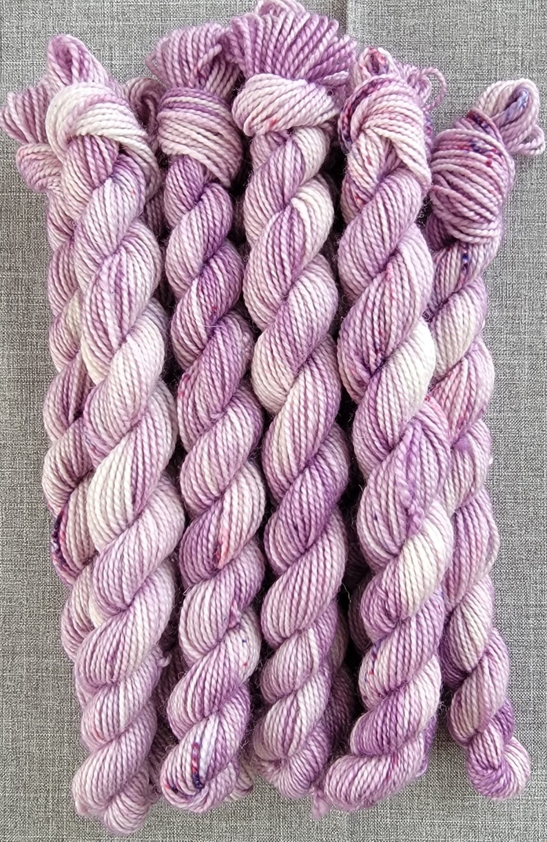 WILD ORCHID, Supersock Micro Skein, Merino, 10g, 40 yds, 2-ply Hand-Dyed Micro Skein image 2