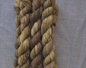 LATTE LOVE Mini Skein Sock Yarn 20g - 92 yards - Indie Dyer - Hand Dyed Yarn