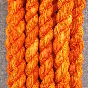 ORANGE YOU CUTE, Supersock merino, 10g, 40 yds, 2-ply - Hand-Dyed Micro Skein
