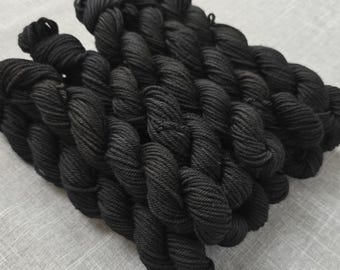 LUMP Of COAL Worsted Mini Skein 20g - 43 yards - Extrafine SW Merino - Indie Dyer - Hand Dyed Yarn