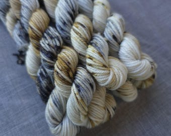 BIRCH BARK - Dk Mini Skein 20g - 49 yards - Extrafine SW Merino - Indie Dyer - Hand Dyed Yarn