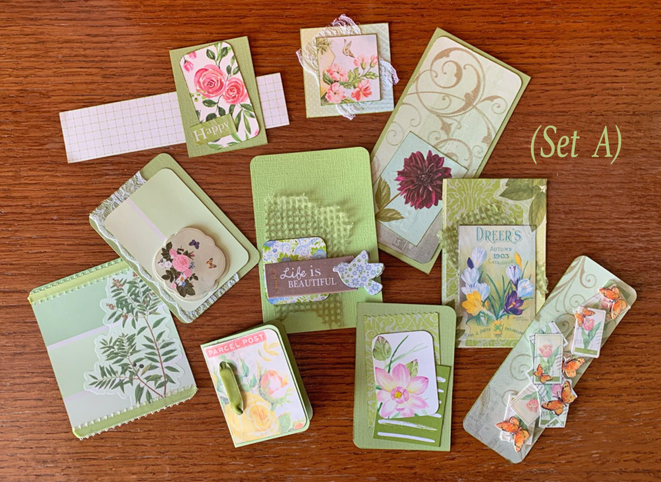 Junk Journal Embellishments Garden Ephemera Clusters | Etsy