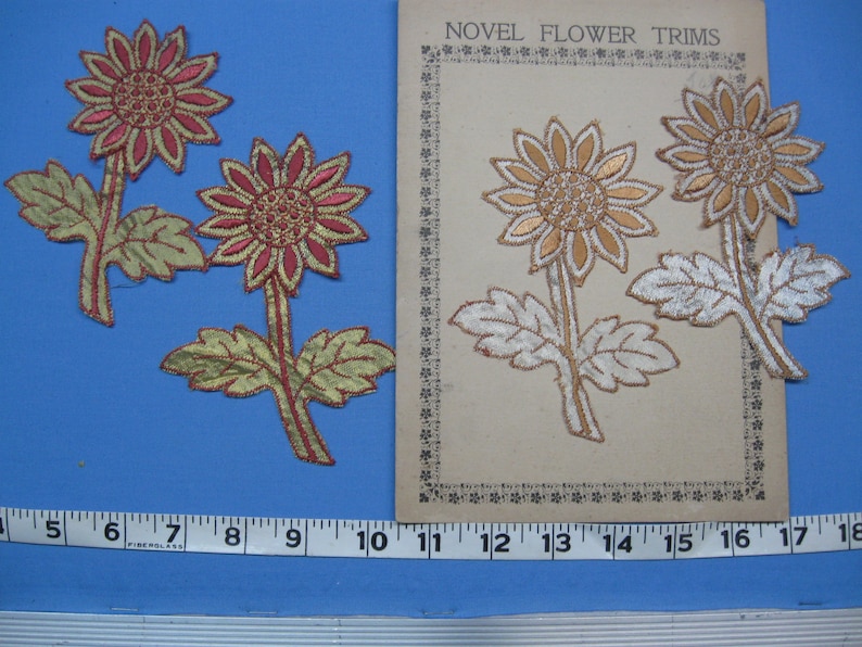Applique Flowers 10 Sewing Embellishments Rayon BT-20