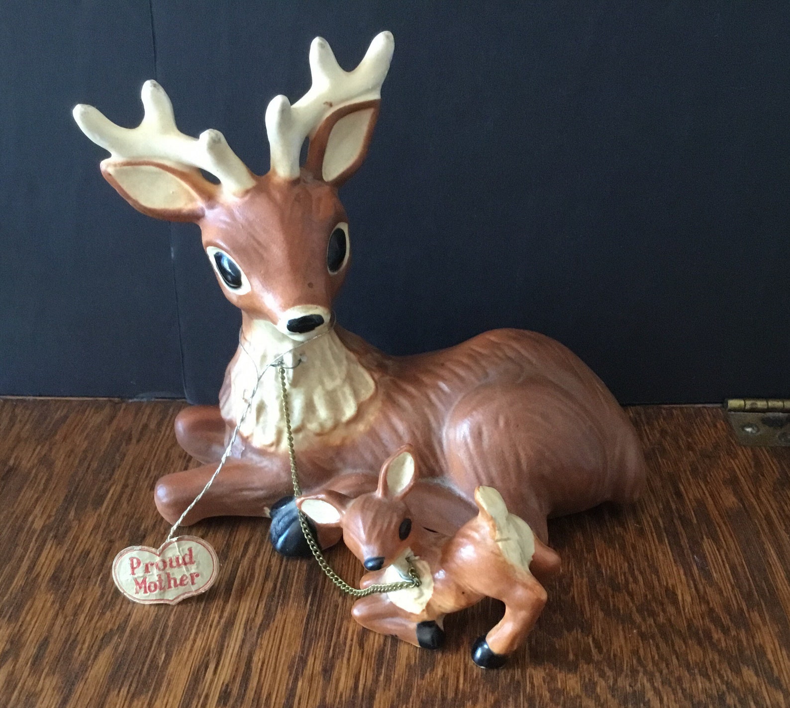 Vintage Norcrest Japan ceramic Deer with baby FREE SHIPPING Etsy