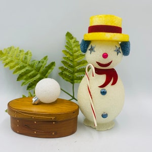 Vintage mid century Styrofoam Snowman with atomic eye’s Christmas kitsch FREE SHIPPING