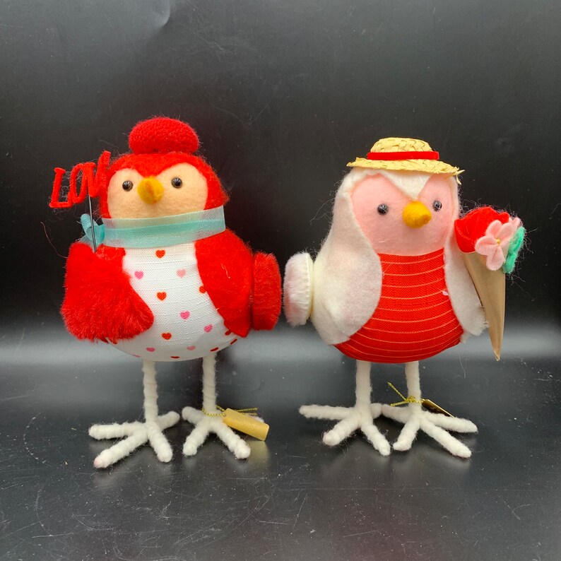 Target Valentines Kitsch Anthropomorphic Birds FREE SHIPPING Sold Individually Etsy