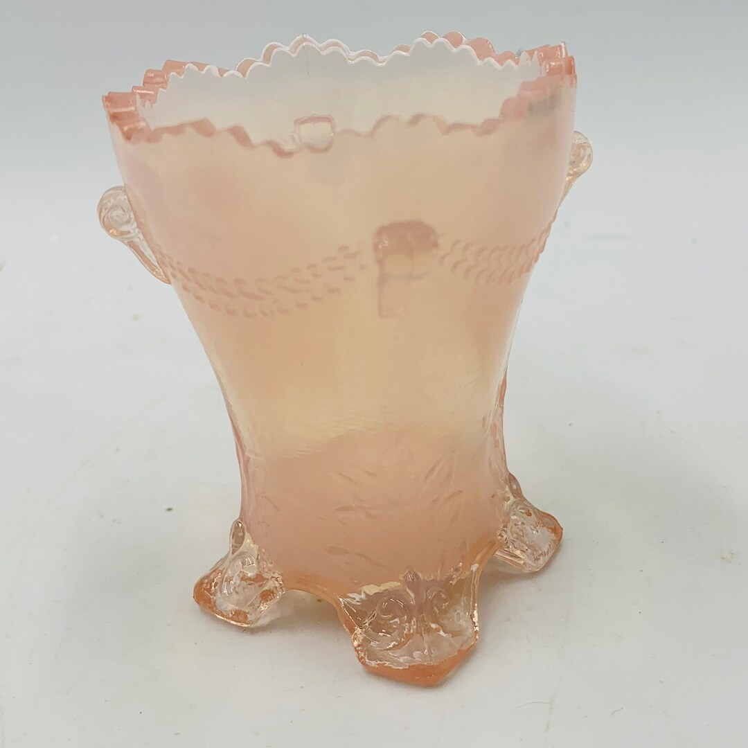 Boyd Glass Pink Opaline Swag and Brackets Toothpick Holder Etsy