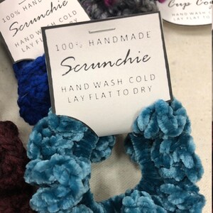 Printable Scrunchie Tags, Handmade Scrunchie Tag, Knit Sew Crochet Tag ...